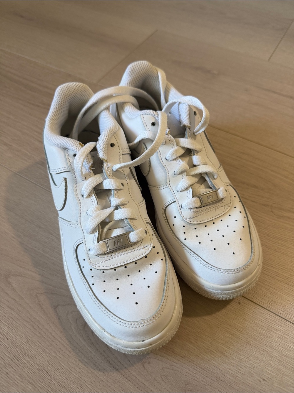 All White Nike Air Force 1s